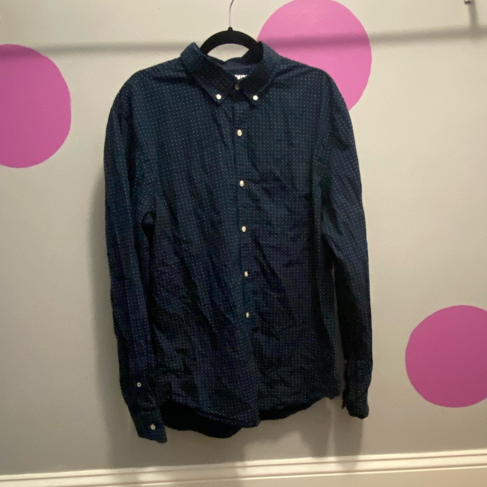 Polka dot long sleeve button up